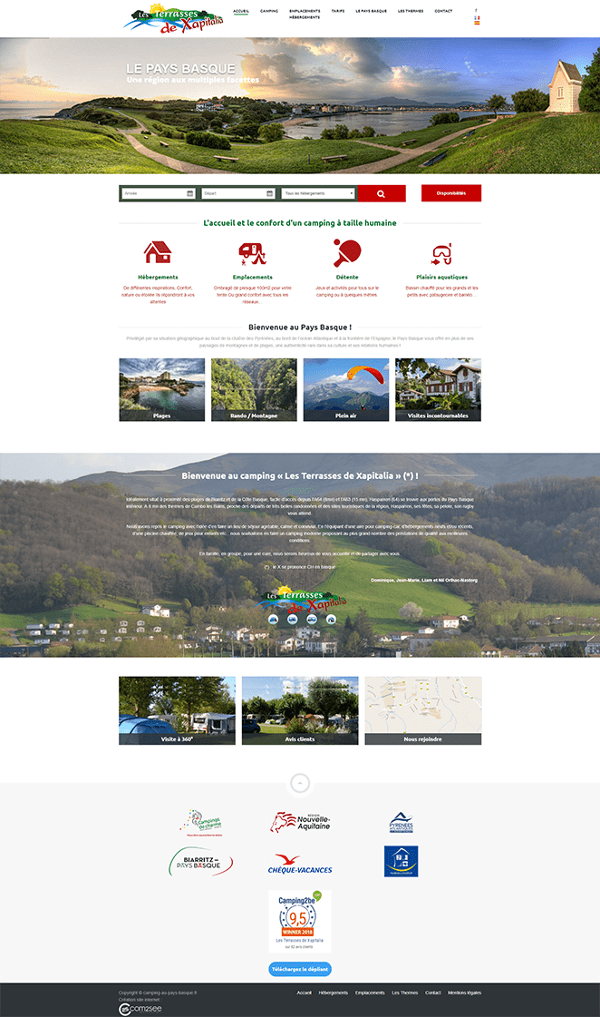 Site internet : Camping Xapitalia