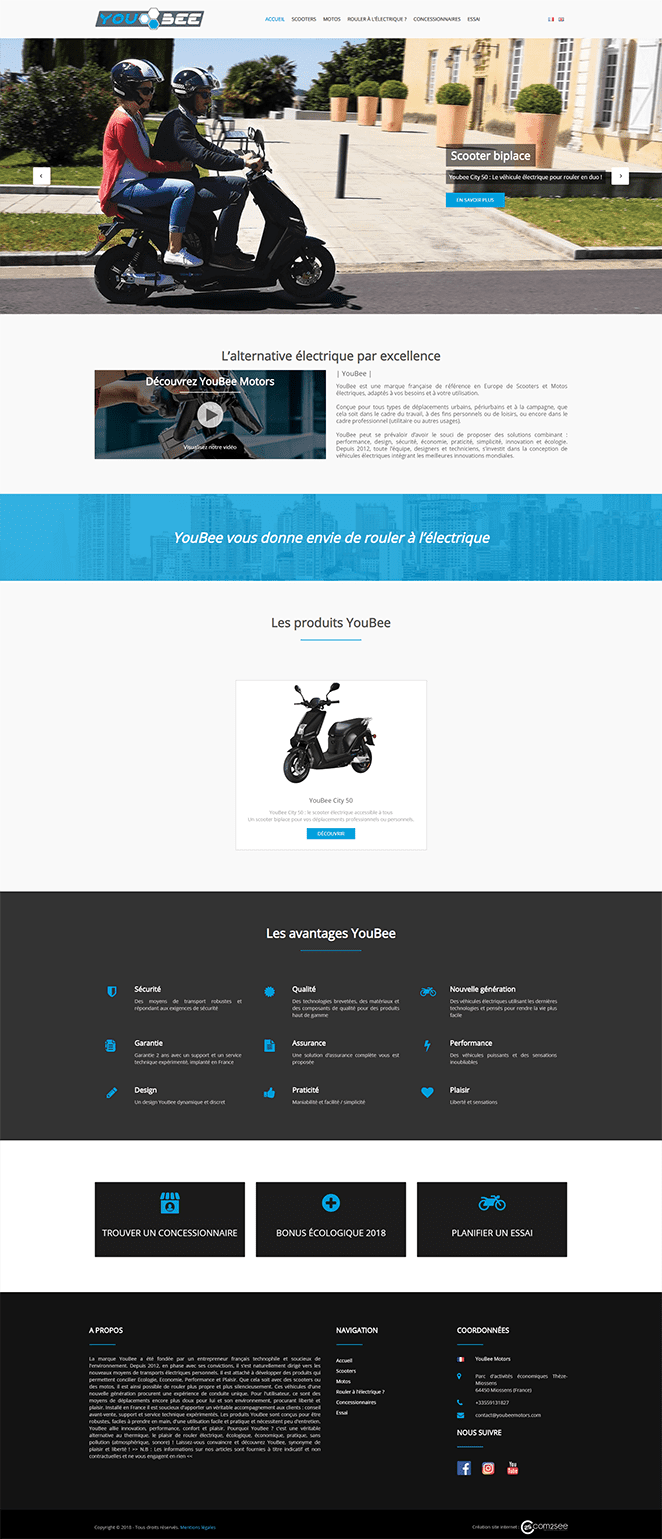 Site internet : Youbee Motors
