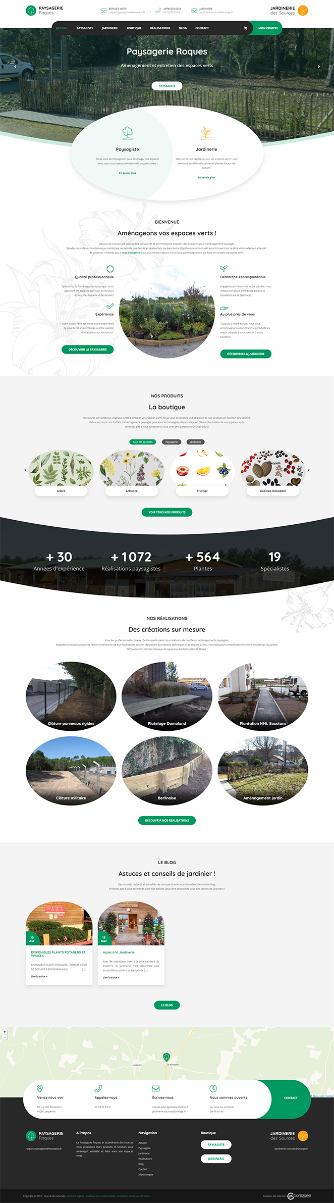 Site internet : Paysagiste – Jardinerie